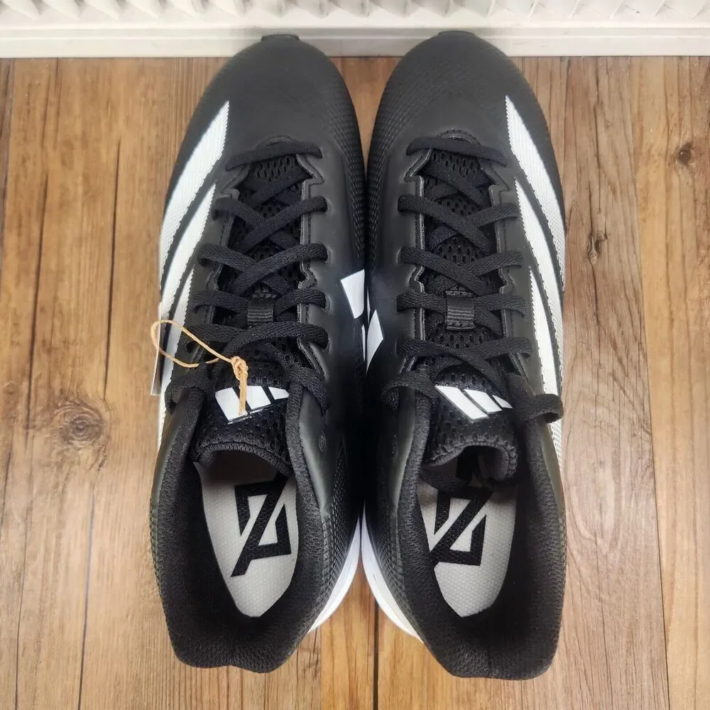 Adidas Adizero Impact.2 Mid Mens Sz 11 Black White Football Molded Cleats IF5102